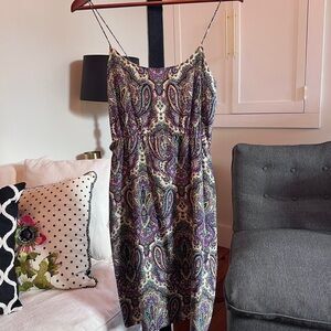 J. Crew Multicolor Paisley Silk Dress